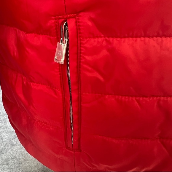 TOMMY BAHAMA Womens Reversible Puffer Jacket Red / Leopard Size Extra Small NWOT - Picture 10 of 14